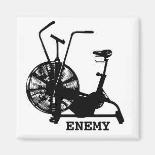 Simple Workout Schwarz-weiß Funny Gym Spaß Magnet