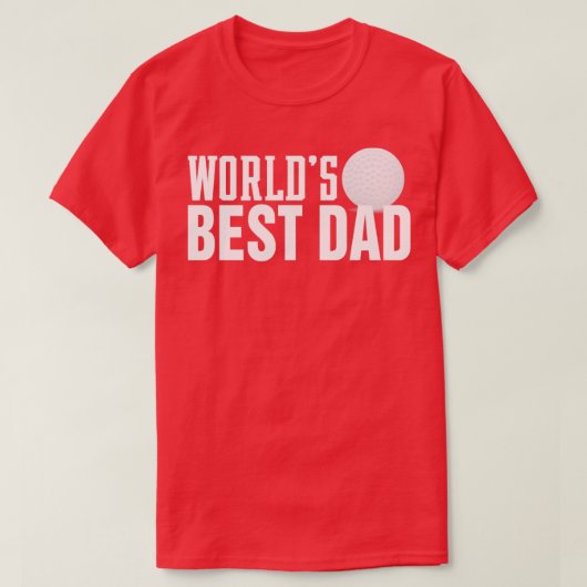Simple Worlds Best Vater Typografie mit Golf Ball1 T-Shirt (Design vorne)