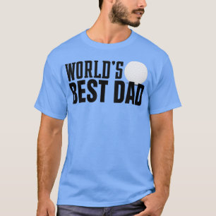 Simple Worlds Best Vater Typografy with Golf Ball T-Shirt