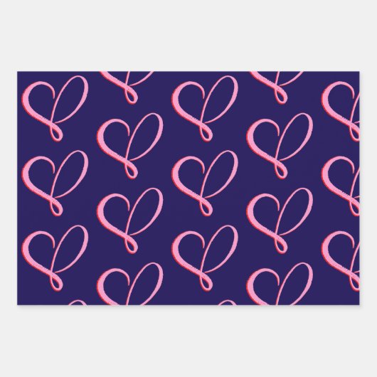 Simple Wrapping Paper Flat Sheet Set of 3 Geschenkpapier Set (Vorderseite)