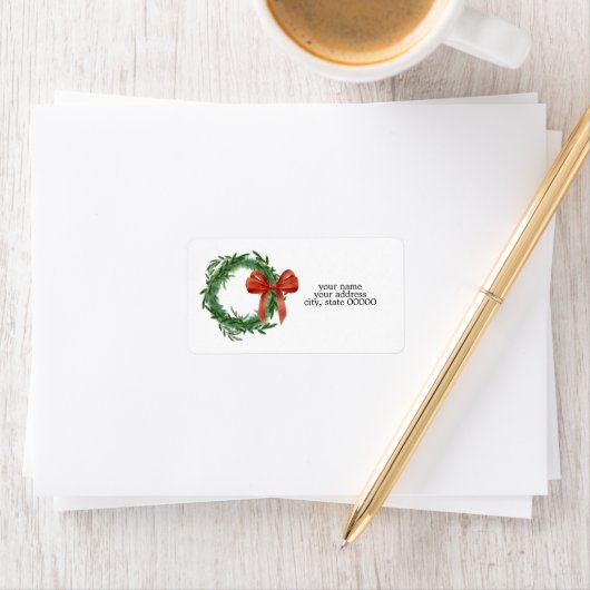 Simple Wreath Address Labels Adressaufkleber (Insitu)