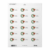 Simple Wreath Address Labels Adressaufkleber (Vorne)