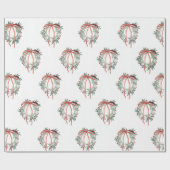 Simple Wreath Wrapping Paper Geschenkpapier (Flach)