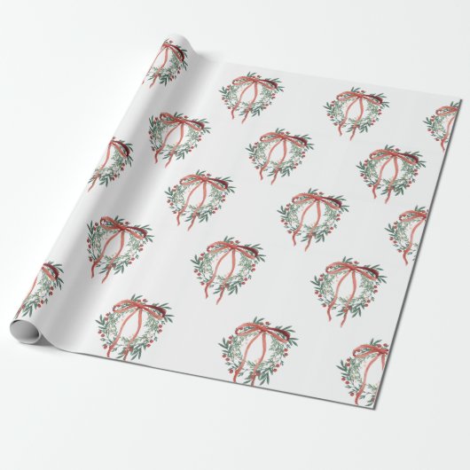 Simple Wreath Wrapping Paper Geschenkpapier (Ungerollt)
