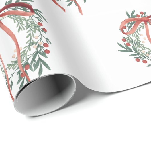 Simple Wreath Wrapping Paper Geschenkpapier (Rolleneckpunkt)