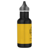 Simple Yellow and Black Company Business Logo Edelstahlflasche (Links)