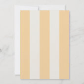 Simple Yellow and White Cabana Stripes Wedding Einladung (Rückseite)