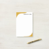 Simple yellow & black waves customizable post-it klebezettel (Auf Schreibtisch)