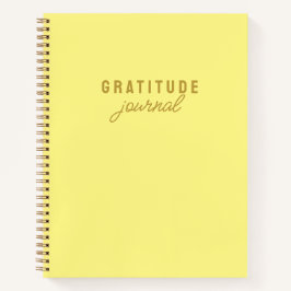 Simple Yellow Gratitude Journal Notizblock