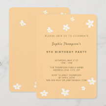 Simple Yellow Niedlich Daisies Girl Birthday Party
