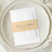 Simple Yellow Personalized Wedding Einladungsbanderole