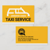 Simple Yellow Taxi Cab Place Your Name Visitenkarte (Vorne/Hinten)
