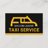 Simple Yellow Taxi Car Your Name Visitenkarte (Vorderseite)