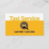 Simple Yellow Taxi Service Layer Visitenkarte (Vorderseite)