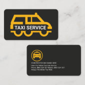 Simple Yellow Taxi Van Car Visitenkarte (Vorne/Hinten)