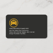 Simple Yellow Taxi Van Car Visitenkarte (Rückseite)