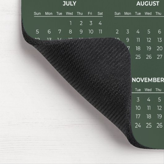 Simple Yet Elegant 2026 Calendar | Mousepad (Ecke)
