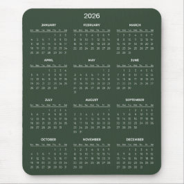 Simple Yet Elegant 2026 Calendar | Mousepad
