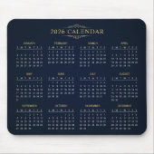 Simple Yet Elegant 2026 Calendar | Mousepad (Vorne)