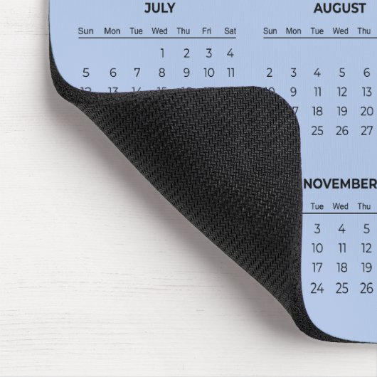 Simple Yet Elegant 2026 Calendar | Mousepad (Ecke)