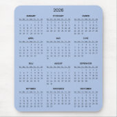 Simple Yet Elegant 2026 Calendar | Mousepad (Vorne)