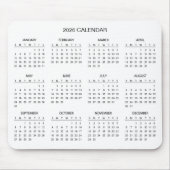 Simple Yet Elegant 2026 Calendar | Mousepad (Vorne)