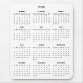 Simple Yet Elegant 2026 Calendar | Mousepad (Vorne)