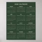 Simple Yet Elegant 2026 Calendar |  Poster (Vorne)