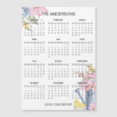 Simple Yet Elegant Floral 2026 Calendar | Magnet (Vorderseite)