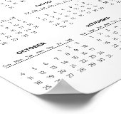 Simple Yet Elegant Floral 2026 Calendar | Poster (Ecke)