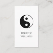 Simple Yin Yang Symbol Holistic Wellness QR Code Visitenkarte (Vorderseite)