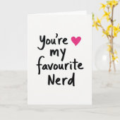 Simple You Are My Favourite Nerd Card Karte (Gelbe Blume)