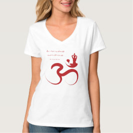 Simple Zen Yoga Om Calligraphy Silhouette T - Shir T-Shirt