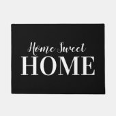 Simple Zuhause Sweet Zuhause Typografie Black Fußmatte (Vorderseite)
