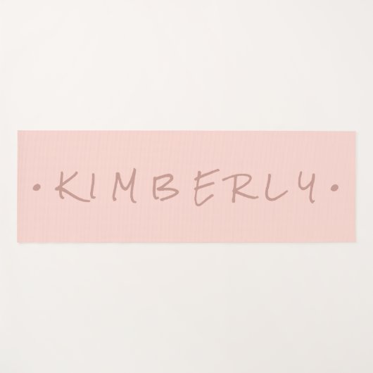 SimpleCasual Handwriting Name Mauve Pink Yogamatte (Vorderseite (Horizontal))