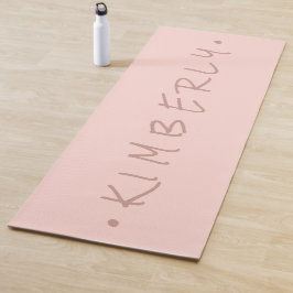 SimpleCasual Handwriting Name Mauve Pink Yogamatte