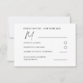 SimpleSage Green Calligraphy Wedding RSVP Karte (Rückseite)