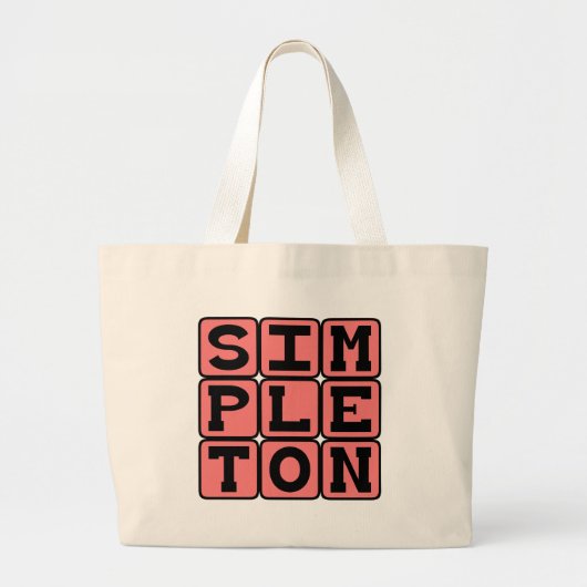 Simpleton, einfache Person Jumbo Stoffbeutel (Vorne)