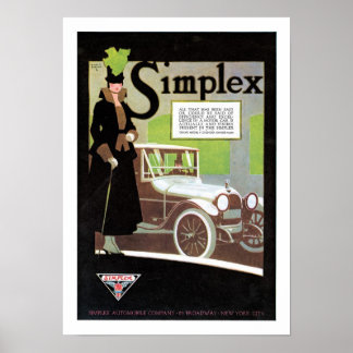 Simplex-Automobilwerbung Poster
