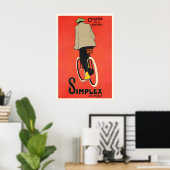 Simplex Cycloide Retro Fahrrad Amsterdam Holland Poster (Heimbüro)