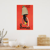 Simplex Cycloide Retro Fahrrad Amsterdam Holland Poster (Küche)