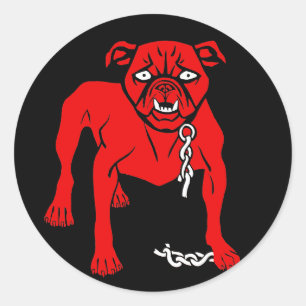 Simplicissimus Staffordshire Bul Terrier - Vintag Runder Aufkleber