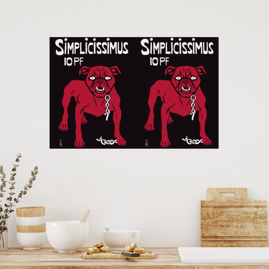 Simplicissimus Thomas Theodor Heine Poster (Küche)