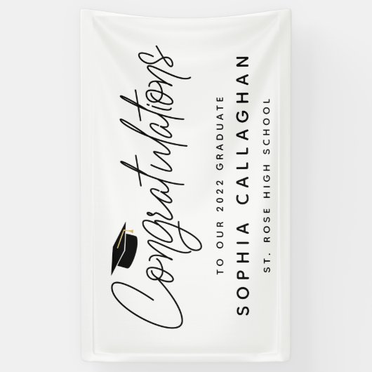 Simplified Abschluss Herzlichen Glückwunsch Banner (Vertikal)