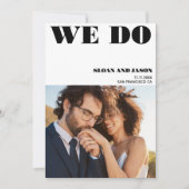 Simplifiziertes Schwarz - Wir machen Foto Save the Date (Vorderseite)