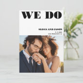 Simplifiziertes Schwarz - Wir machen Foto Save the Date (Stehend Vorderseite)