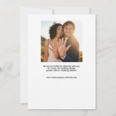 Simplifiziertes Schwarz - Wir machen Foto Save the Date (Rückseite)