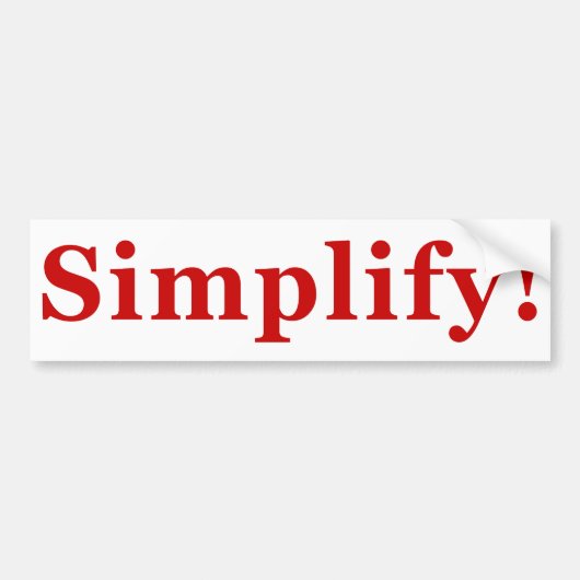 Simplify_2 Autoaufkleber (Vorne)