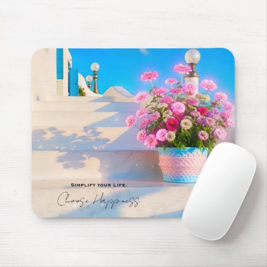 Simplify your Life, Choose Happiness !Mouse Pad Mousepad (Mit Mouse)