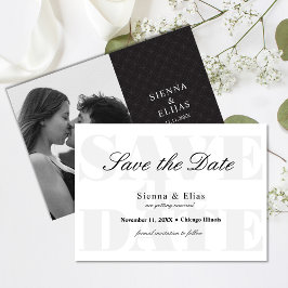 Simplisches weißes Foto Save the Date